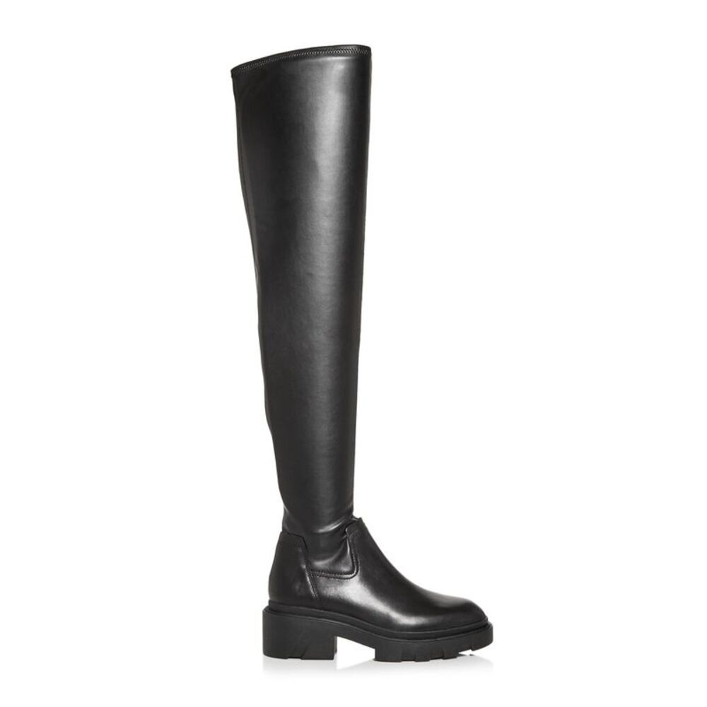 ASH Womens Black 1" Platform Manhattan Round Toe Block Heel Heeled Boots 36